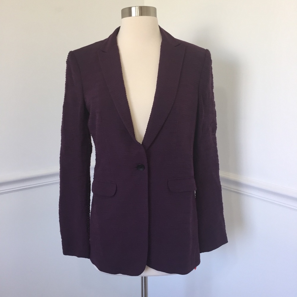 Rag & Bone Purple One Button Blazer